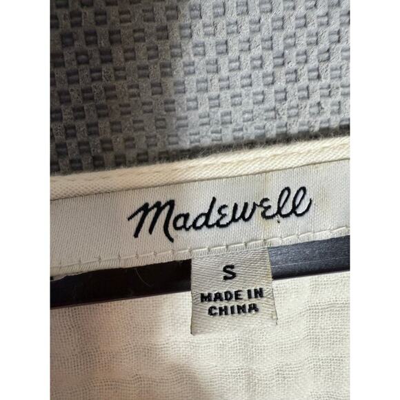 Madewell Cream Cotton Gauze Peplum Top | Size Small - Picture 5 of 5